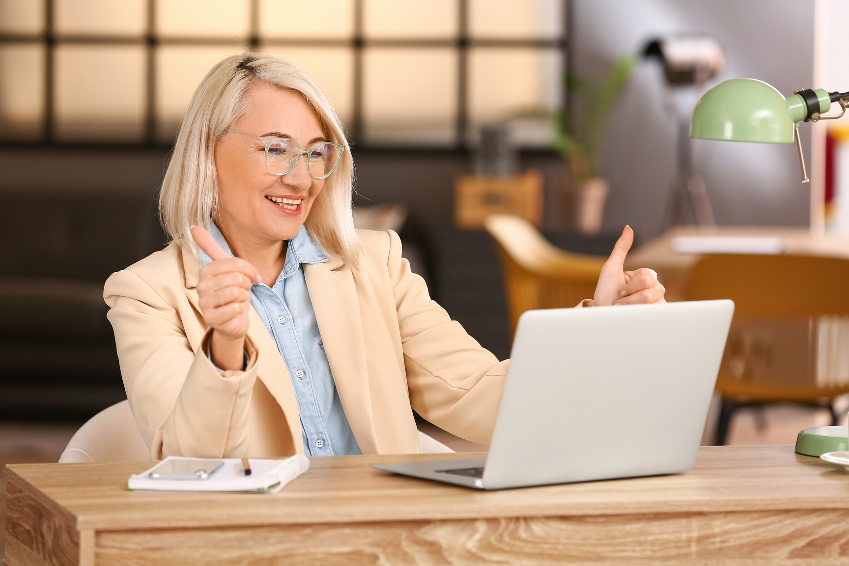 HR Specialist Interviewing Candidate Online